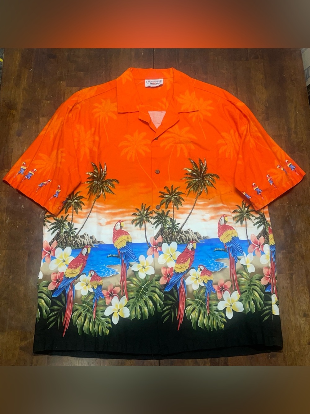 Vintage Pacific Legend Hawaiian Shirt Mens Size XL Button Up Parrots Hawaii USA